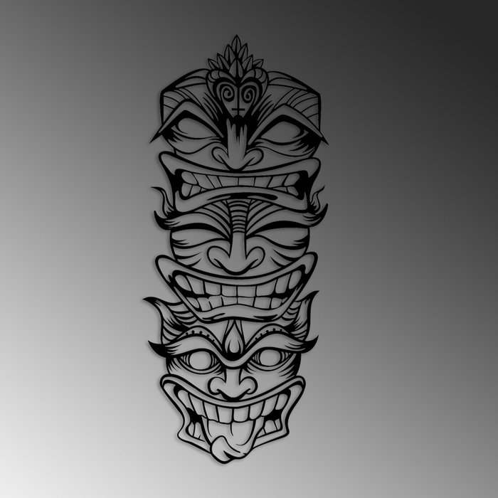Wallity Fun Naughty Wild - Escultura de pared de metal negra